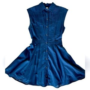 Diesel Navy Cotton Sleeveless Dress